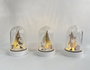 DKD Home Decor Decoracion Luminosa Navidad Fantasia Blanco Dorado Cristal Led 9 x 13 x 9 cm (12 Unidades)