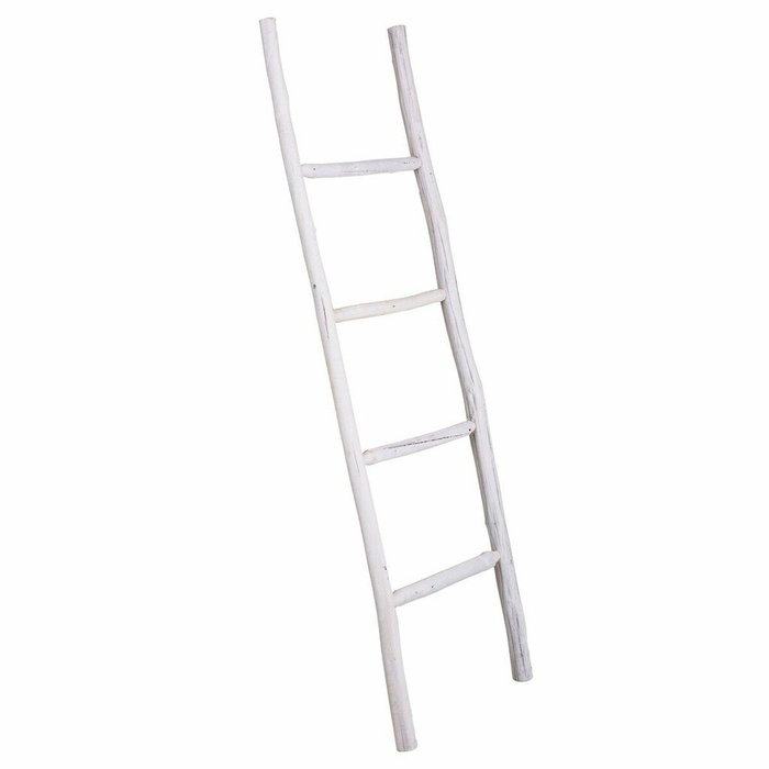 Estantería Alexandra House Living Blanco Madera de abeto 3 x 44 x 150 cm Escalera Estantería Alexandra House Living Blanco Madera de abeto 3 x 44 x 150 cm Escalera
