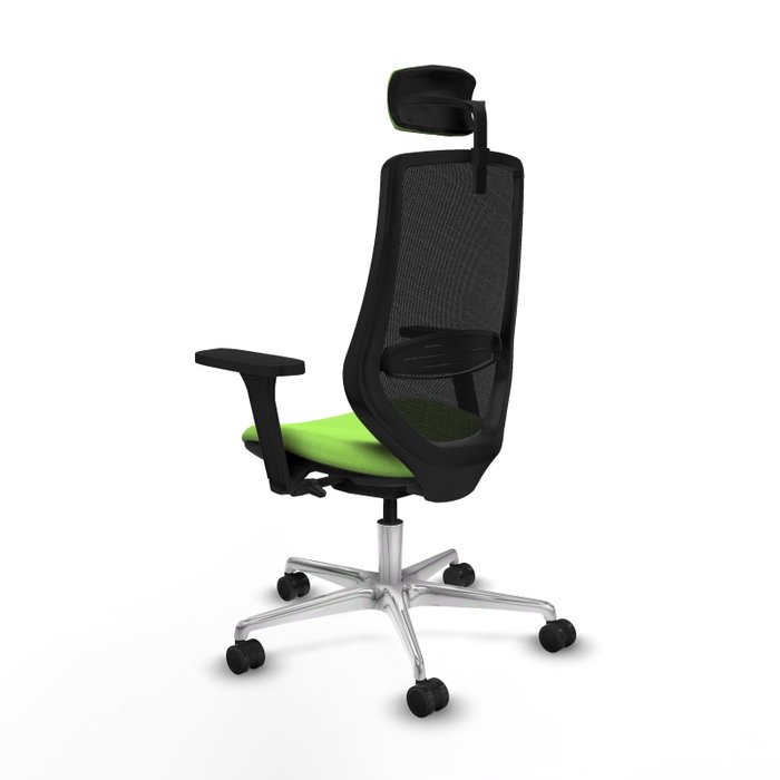 PIQUERAS Y CRESPO Silla de oficina Mardos con mecanismo Sincro/Traslack, Pistacho y Negro
