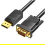 Vention HBLBG Cable Conversor DisplayPort Macho a VGA Macho Negro 1.5m