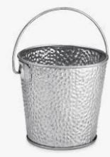 Cubo Galvanizado para Orfebrería, 10 cm de Diámetro, Capacidad 490 ml