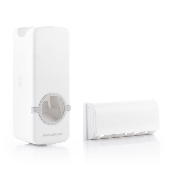 Pack Dispensador de Pasta Dental con Soporte para Cepillos y Dispensador de Jabón Líquido Automático Recargable InnovaGoods