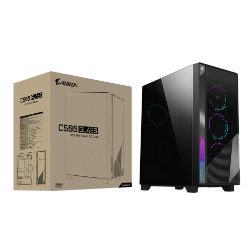 Gigabyte GB-AC500G ST Caja de Ordenador Midi Tower Negro