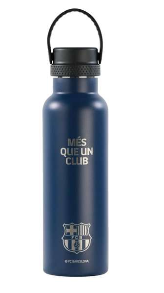Botella Térmica F.C. Barcelona Azul marino Silicona Acero Inoxidable