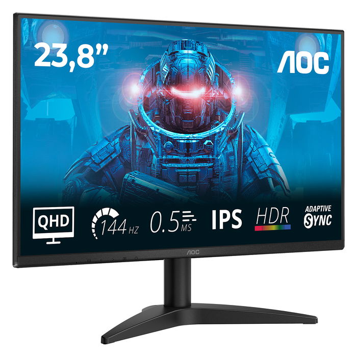 AOC Monitor Gaming Q24B36X, 60.5 cm (23.8"), Quad HD (2560x1440) IPS, 144 Hz, 4 ms, HDR10, 1300:1, Negro