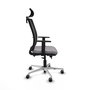 PIQUERAS Y CRESPO Silla de oficina Haches con mecanismo Sincro/Traslack Gris y Negro