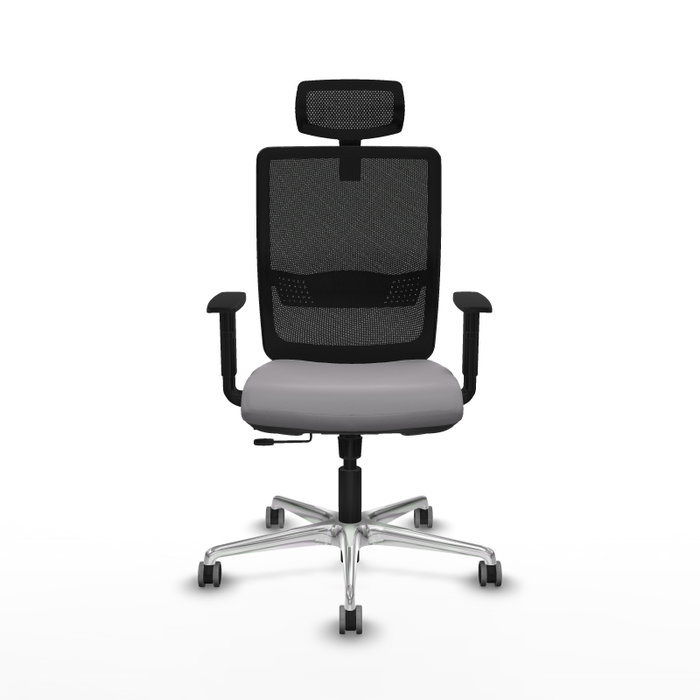 PIQUERAS Y CRESPO Silla de oficina Haches con mecanismo Sincro/Traslack Gris y Negro