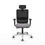 PIQUERAS Y CRESPO Silla de oficina Haches con mecanismo Sincro/Traslack Gris y Negro