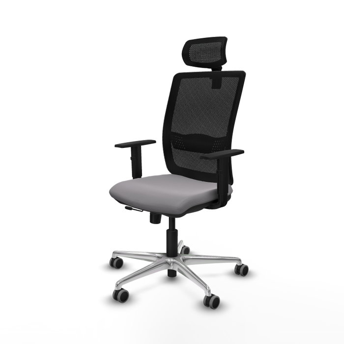 PIQUERAS Y CRESPO Silla de oficina Haches con mecanismo Sincro/Traslack Gris y Negro
