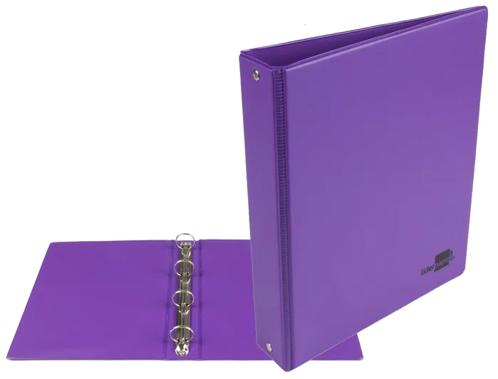 Liderpapel Carpeta de 4 anillas redondas 25 mm A5 Violeta