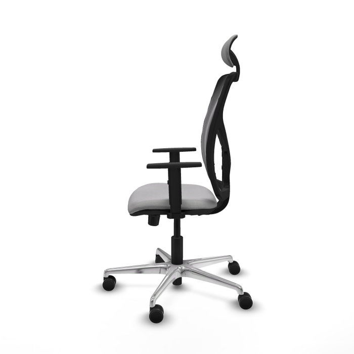 PIQUERAS Y CRESPO Silla de oficina Motilla con mecanismo Sincro/Traslack Gris claro y Negro