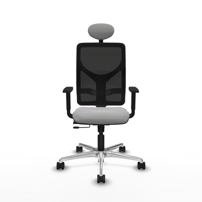 PIQUERAS Y CRESPO Silla de oficina Motilla con mecanismo Sincro/Traslack Gris claro y Negro