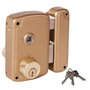 Ucem 4056bhb075d Cerradura de sobreponer 1 punto Hierro barnizado oro derecha