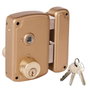 Ucem Cerradura de sobreponer modelo 4056bhb075d, mano derecha, acabado oro