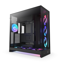 NZXT CM-H92FB-P1 Caja NZXT H9 Flow RGB+ Dual-Chamber Mid-Tower con Ventiladores RGB y Controlador, Color Negro
