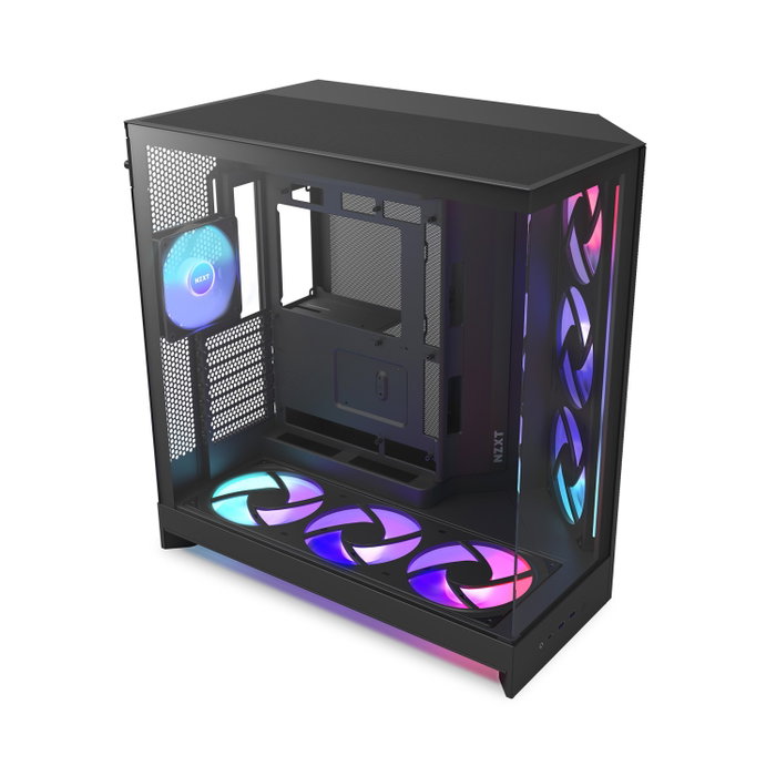 NZXT H9 Flow RGB+ (2025) All Black Midi Tower Case