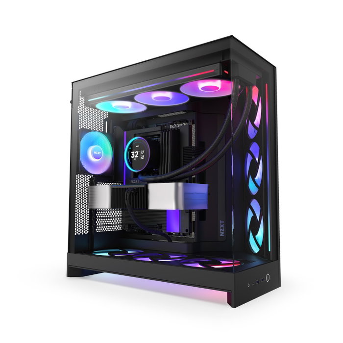 NZXT H9 Flow RGB+ (2025) All Black Midi Tower Case
