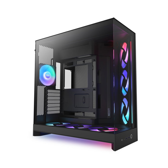 NZXT H9 Flow RGB+ (2025) All Black Midi Tower Case