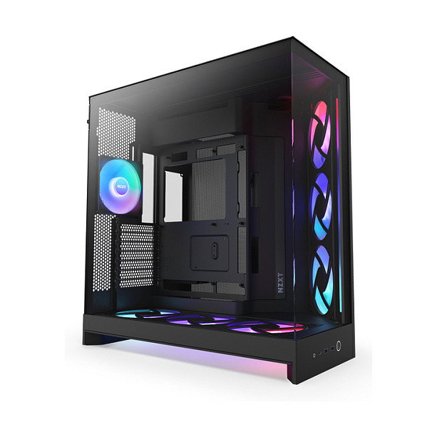 NZXT H9 Flow RGB+ (2025) All Black Midi Tower Case