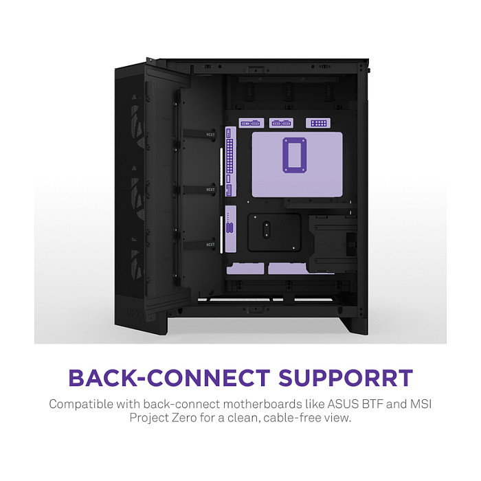 NZXT H9 Flow RGB+ (2025) All Black Midi Tower Case