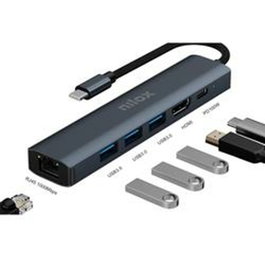 Nilox Dock USB-C 6 en 1 Hub Multipuerto