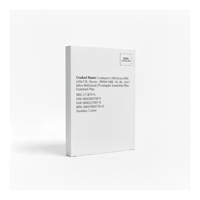 Cradlepoint L950-C7B Router WWAN 1GbE 3G 4G con 3 años de NetCloud Branch LTE Adapter Essentials Cradlepoint L950-C7B Router WWAN 1GbE 3G 4G con 3 años de NetCloud Branch LTE Adapter Essentials