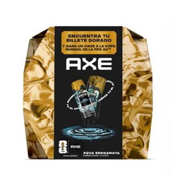 Axe Estuche Dorado Aqua Bergamota Desodorante Spray 150 ml + Gel de Ducha 225 ml