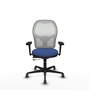 PIQUERAS Y CRESPO Silla de oficina Jorquera con mecanismo Sincro/Traslack, Azul marino y Blanco