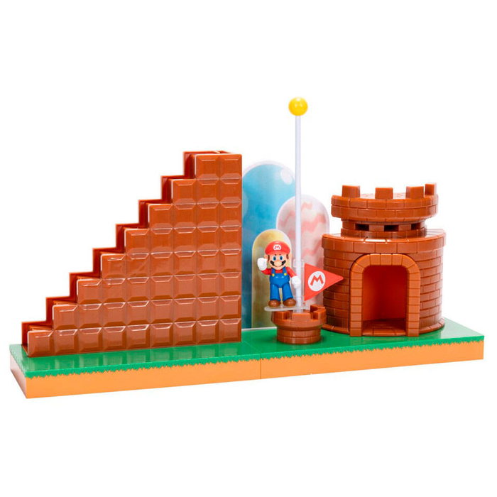 JAKKS PACIFIC Playset Level End Super Mario Bros Figura 6cm