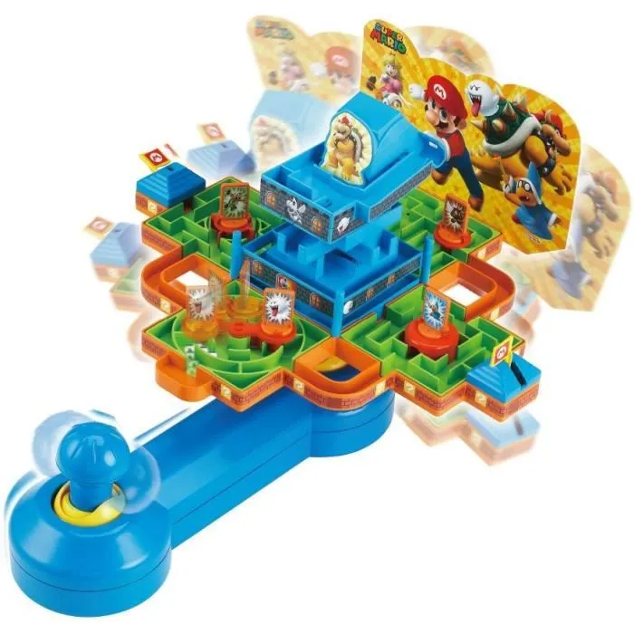 Epoch Super Mario Maze Juego DX - Juego de Laberinto con Joystick y Pelota para Salvar a la Princesa Peach de Bowser