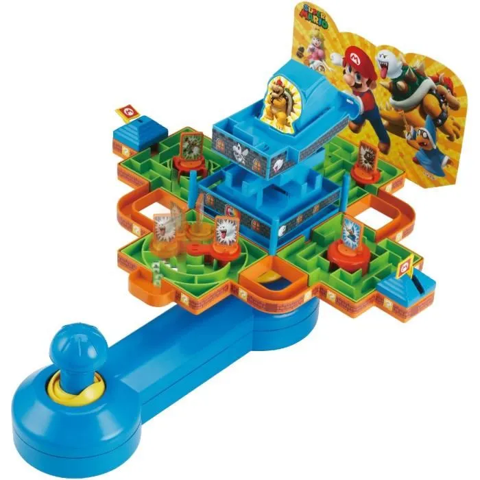Epoch Super Mario Maze Juego DX - Juego de Laberinto con Joystick y Pelota para Salvar a la Princesa Peach de Bowser