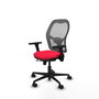 PIQUERAS Y CRESPO Silla de oficina Jorquera con mecanismo Sincro/Traslack Rojo/Gris