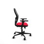 PIQUERAS Y CRESPO Silla de oficina Jorquera con mecanismo Sincro/Traslack Rojo/Gris