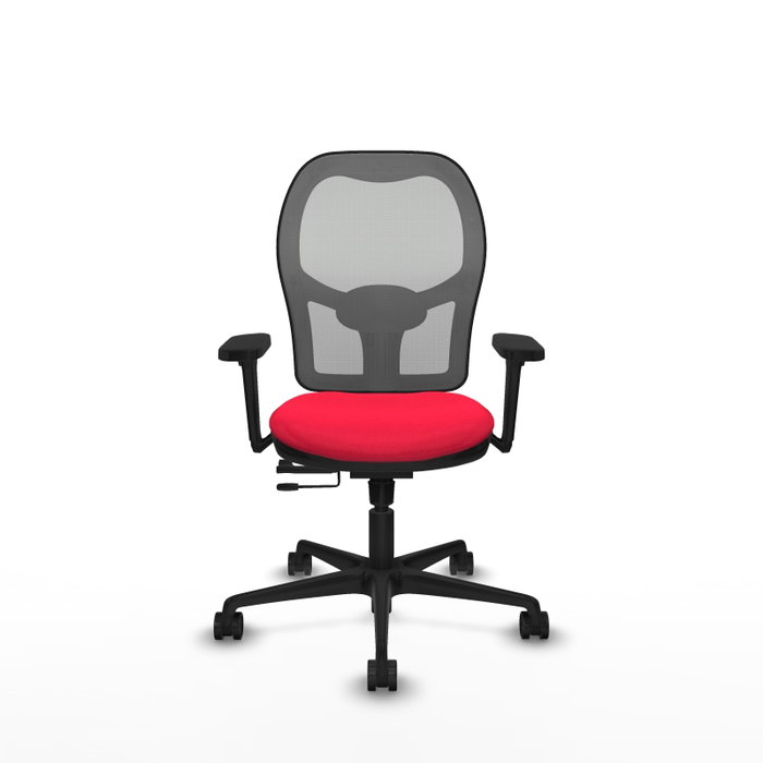 PIQUERAS Y CRESPO Silla de oficina Jorquera con mecanismo Sincro/Traslack Rojo/Gris PIQUERAS Y CRESPO Silla de oficina Jorquera con mecanismo Sincro/Traslack Rojo/Gris