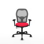 PIQUERAS Y CRESPO Silla de oficina Jorquera con mecanismo Sincro/Traslack Rojo/Gris