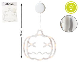 Accesorio Linterna Calabaza Neón 38 cm Decoración Halloween LED Colgante