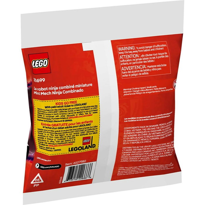 LEGO 30699 NINJAGO Mini Meca Ninja Combinado Multicolor