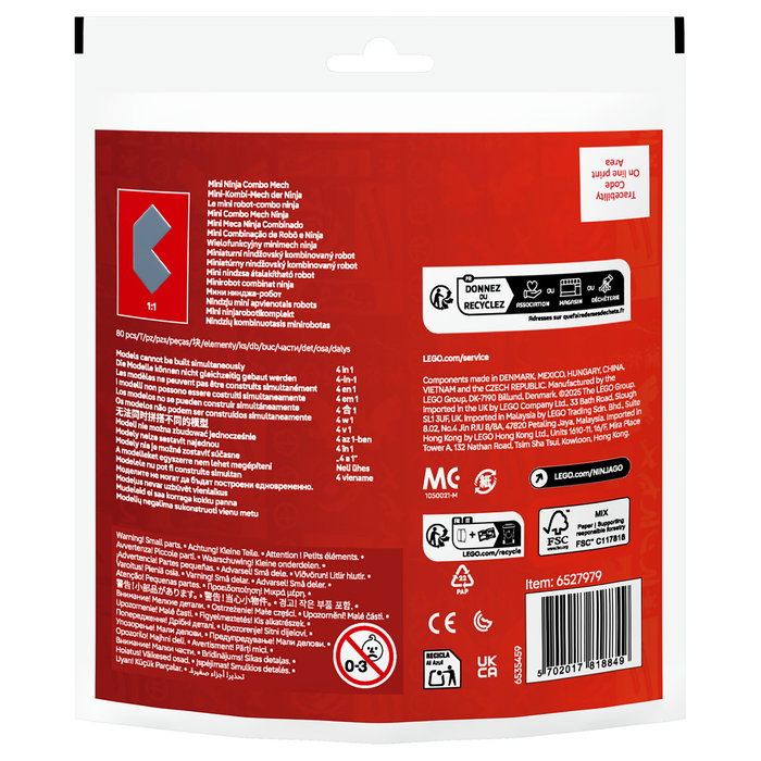 LEGO 30699 Ninjago Mini-Kombi-Mech Ninja, Juego Construcción, 80 Piezas, 7+ Años