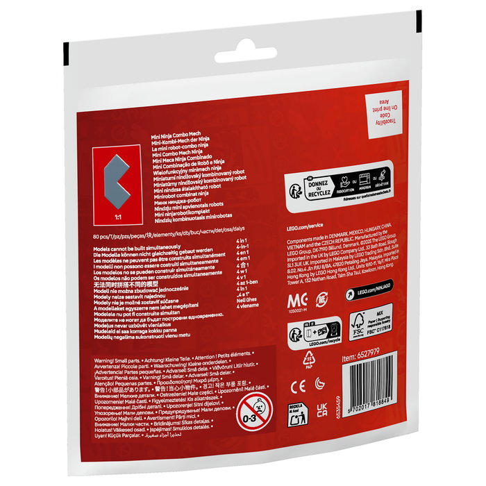 LEGO 30699 Ninjago Mini-Kombi-Mech Ninja, Juego Construcción, 80 Piezas, 7+ Años