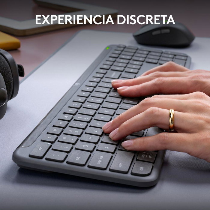 Logitech MK950 - Combo Teclado y Ratón Inalámbrico Silencioso con Easy-Switch, Bluetooth y Receptor Logi Bolt