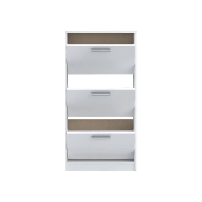 Mac Zapatero Blanco mate - 3 puertas abatibles - Ancho 58,2 x Profundidad 20,4 x Alto 115,5 cm - MSA312120