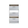 Mac Zapatero Blanco mate - 3 puertas abatibles - Ancho 58,2 x Profundidad 20,4 x Alto 115,5 cm - MSA312120