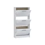 Mac Zapatero Blanco mate - 3 puertas abatibles - Ancho 58,2 x Profundidad 20,4 x Alto 115,5 cm - MSA312120