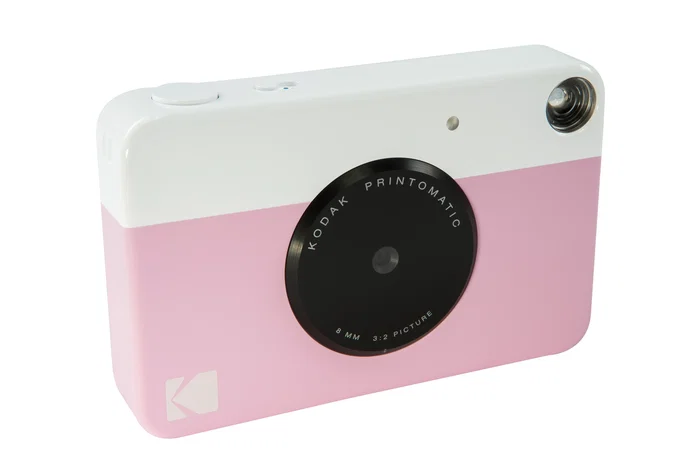 Kodak Printomatic - Cámara Digital Instantánea, Tamaño Foto 2x3 Pulgadas (5MP), Rosa y Blanco, con Autoenfoque y Flash