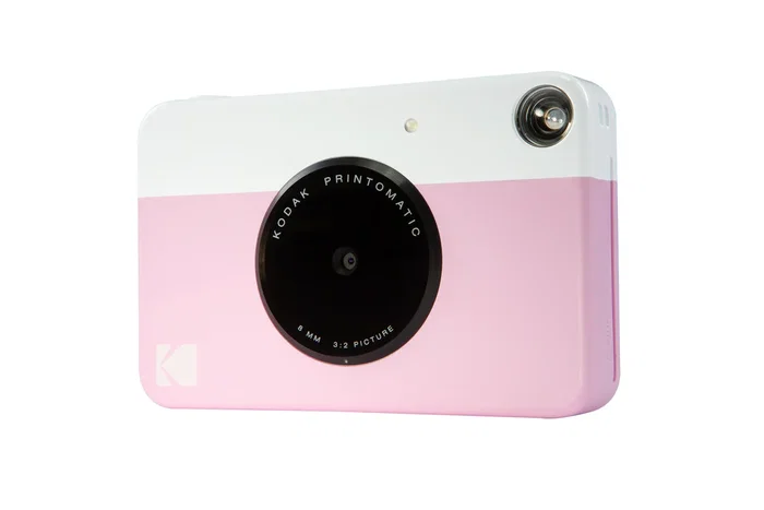 Kodak Printomatic - Cámara Digital Instantánea, Tamaño Foto 2x3 Pulgadas (5MP), Rosa y Blanco, con Autoenfoque y Flash