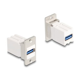 DeLOCK 67165 Acoplador USB Tipo A Hembra a Hembra de Montaje en Panel 5 Gbps