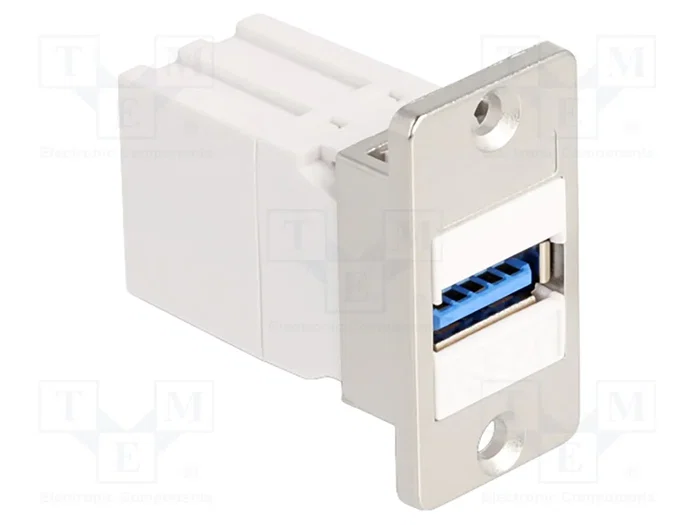 DeLOCK 67165 Módulo Keystone Panel Mount USB Tipo-A Hembra a USB Tipo-A Hembra 5 Gbps