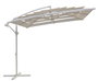 DKD Home Decor Parasol para Terraza y Jardín 250 x 250 cm, Acero y Poliéster, Color Blanco, Desmontable