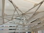 DKD Home Decor Parasol para Terraza y Jardín 250 x 250 cm, Acero y Poliéster, Color Blanco, Desmontable
