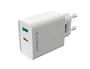 Q-connect Cargador de pared USB-A y USB-C 20W Blanco